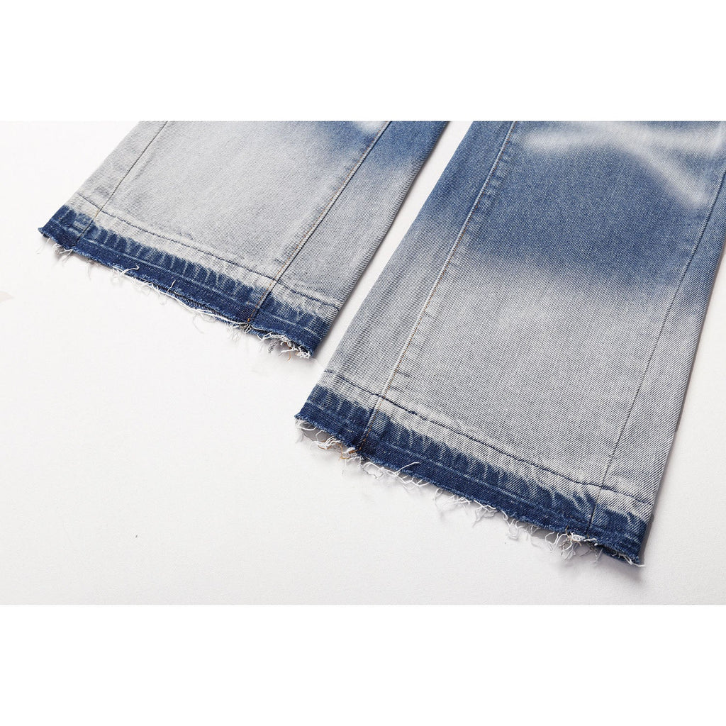 Gallery Dept Jeans leather label embroidery water ripple gradual change wash jeans