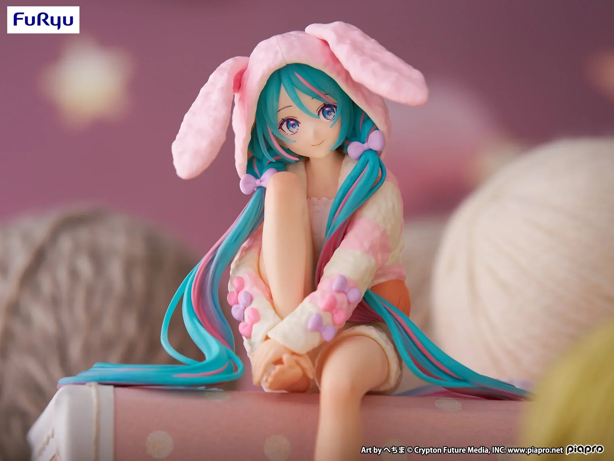 Hatsune Miku - Noodle Stopper Prize Figure - Rabbit Ear Hood Pajama