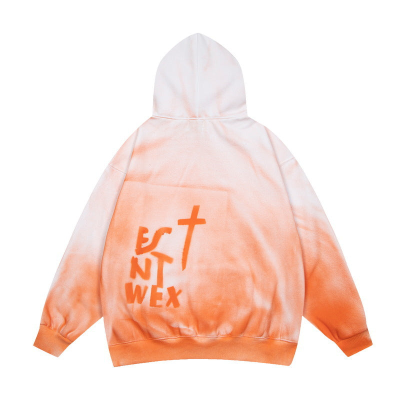 Gallery Dept Hoodie hand-painted paint point gradual change tie-dye hooded sweater