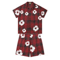 Denim Tears Shirt & Shorts 2 Piece Set Kapok Plaid Short Sleeve